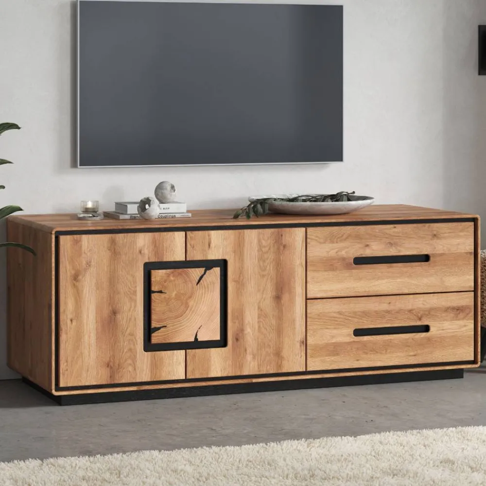 Wohnen Tv & Hifi-Möbel|Lowboards<Wildeiche TV-Kommode in modernem Design - Shipper