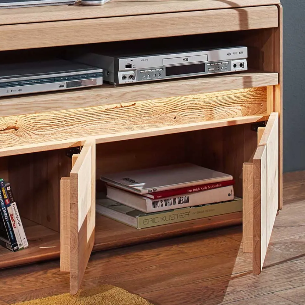Wohnen Tv & Hifi-Möbel|Lowboards<Wildeiche Unterschrank für TV mit Beleuchtung - Acmida