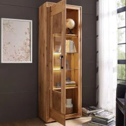 Wohnen Vitrinen<Wildeiche Vitrine Troncon mit 201 cm Höhe