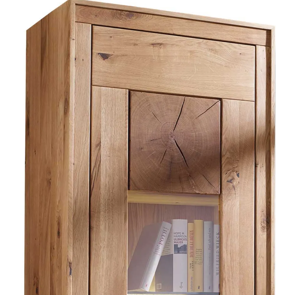 Wohnen Vitrinen<Wildeiche Vitrine Troncon mit 201 cm Höhe