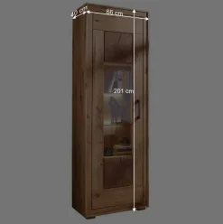 Wohnen Vitrinen<Wildeiche Vitrine Troncon mit 201 cm Höhe