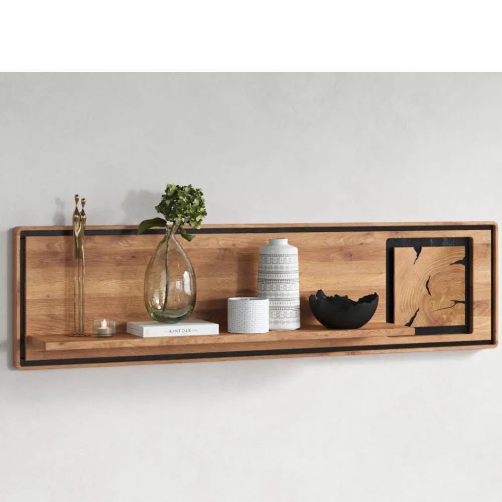 Wohnen Regale<Wildeiche Wandboard mit Hirnholz Applikation - Shipper