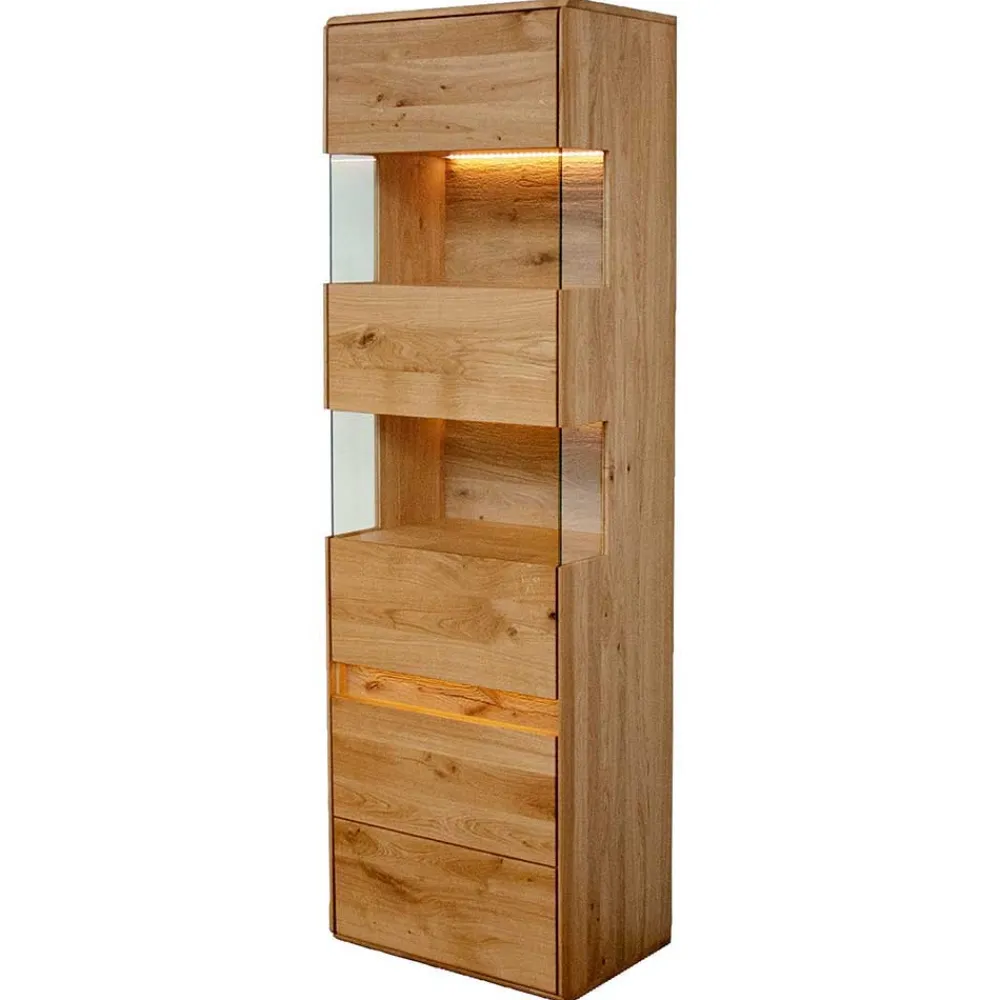 Wohnen Wohnwände<Wildeiche Wohnzimmer Möbel Wohnwand - Acmida (vierteilig)