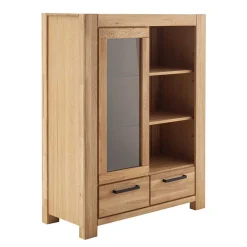 Wohnen Highboards|Vitrinen<Wildeiche Wohnzimmerschrank teilmassiv - Sophia