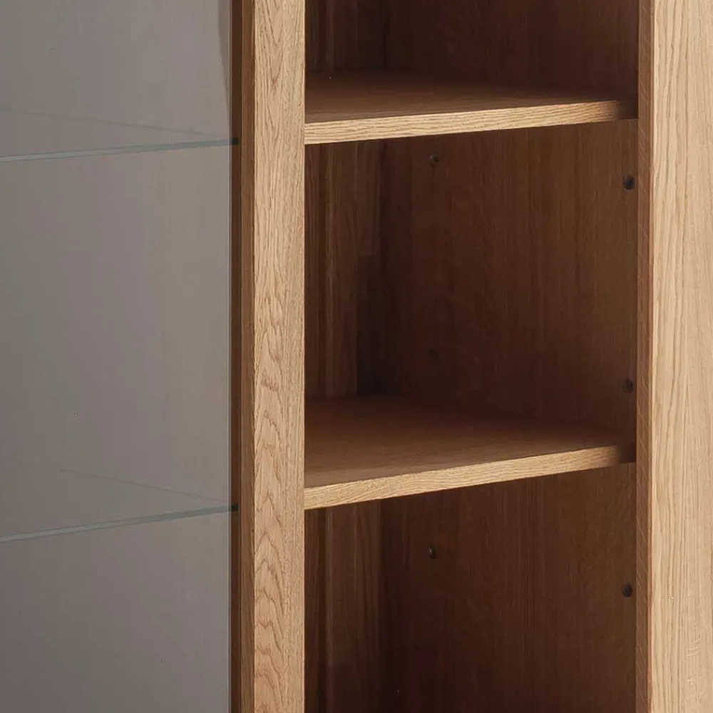 Wohnen Highboards|Vitrinen<Wildeiche Wohnzimmerschrank teilmassiv - Sophia