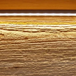 Wohnen Highboards<Wildeiche Wohnzimmerschrank mit Glas Einsatz - Acmida