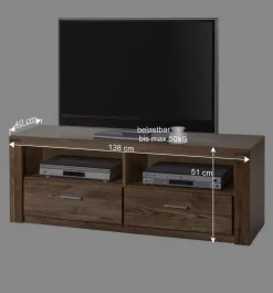 Wohnen Tv & Hifi-Möbel|Lowboards<Willdeiche Fernseher Lowboard mit 2 Fächern - Maila