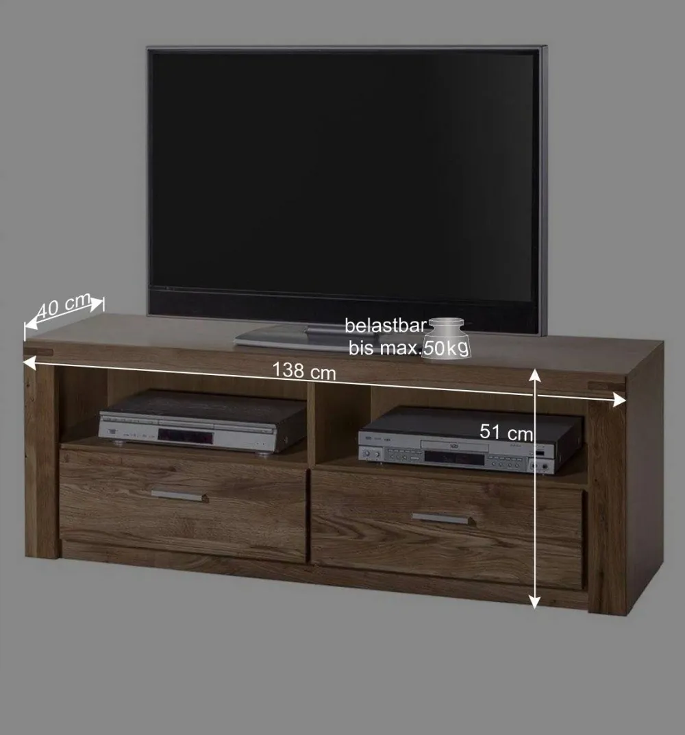 Wohnen Tv & Hifi-Möbel|Lowboards<Willdeiche Fernseher Lowboard mit 2 Fächern - Maila