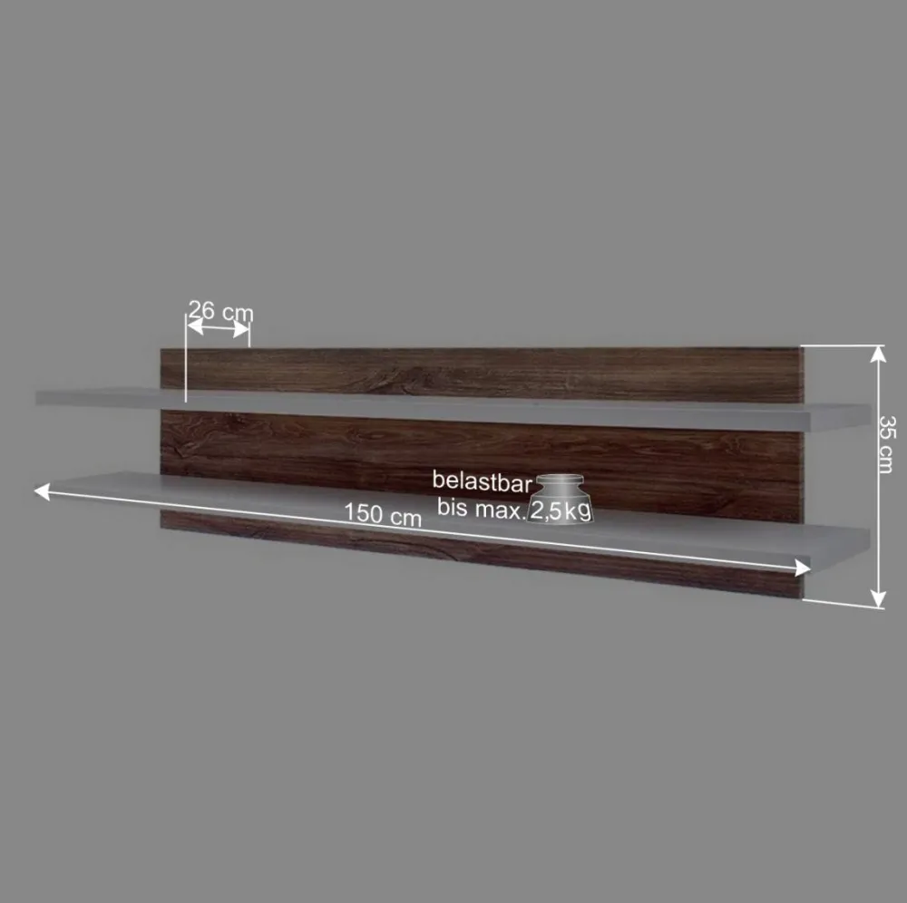 Wohnen Wohnwände<Wohnkombination 330 cm breit - Icadro (vierteilig)