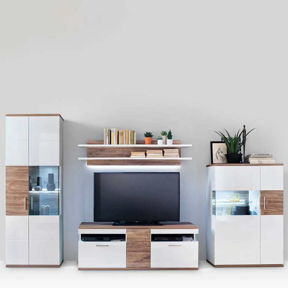 Wohnen Wohnwände<Wohnkombination 330 cm breit - Icadro (vierteilig)