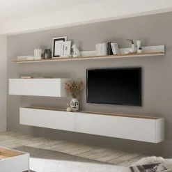Wohnen Wohnwände<Wohnkombination für die Wandmontage - Nonessia (fünfteilig)