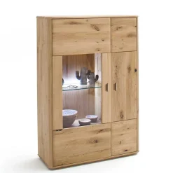 Wohnen Wohnwände<Wohnkombination in Eiche Bianco - Destal (vierteilig)