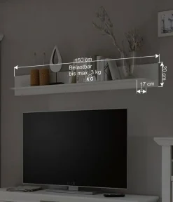 Wohnen Wohnwände<Wohnwand Chelles im Landhausstil (vierteilig)