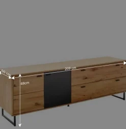 Wohnen Wohnwände<Wohnwand für Wohnzimmer Set - Flacona (dreiteilig)