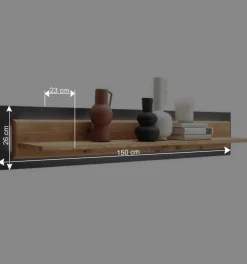 Wohnen Wohnwände<Wohnwand für Wohnzimmer Set - Flacona (dreiteilig)