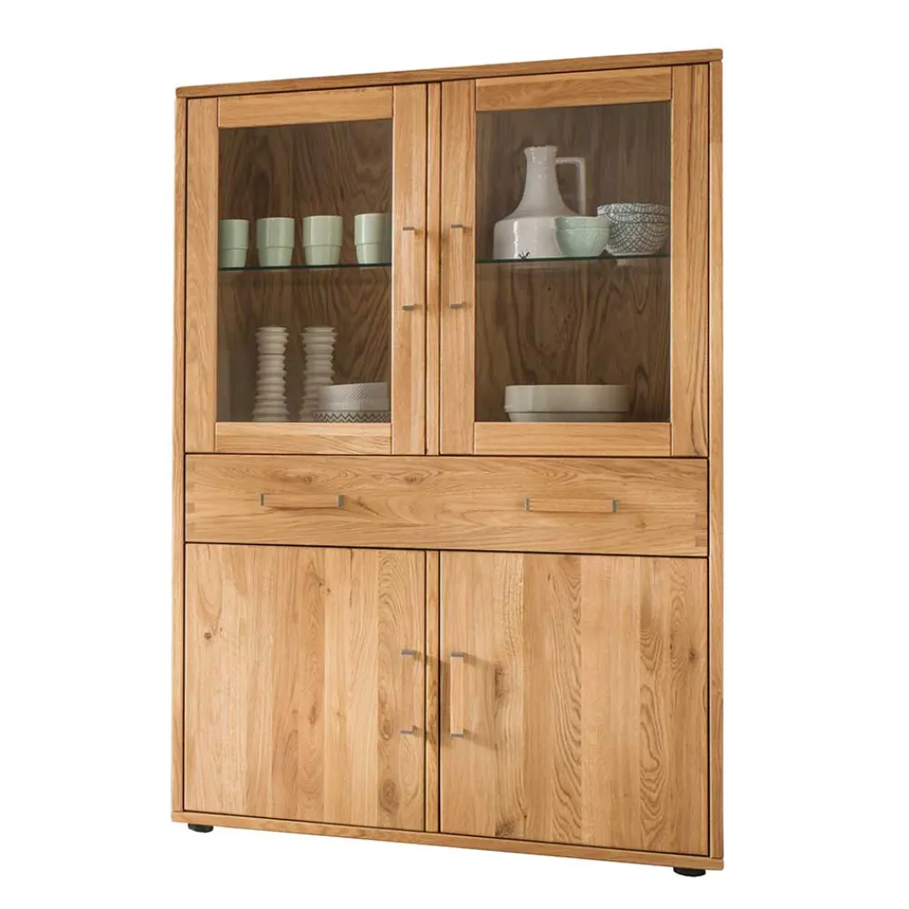 Wohnen Vitrinen|Schränke<Wohnwand Highboard aus Holz - Teano