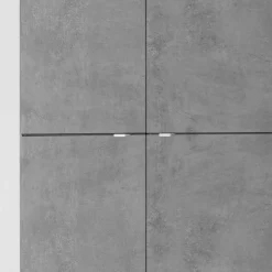 Wohnen Wohnwände<Wohnwand in Beton Optik & Weiß HG - Narandu (dreiteilig)