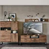 Wohnen Wohnwände<Wohnwand Möbel im Industrial Style - Xindus (dreiteilig)