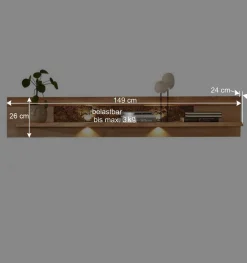 Wohnen Wohnwände<Wohnwand Programm Möbel Set - Cassna (dreiteilig)