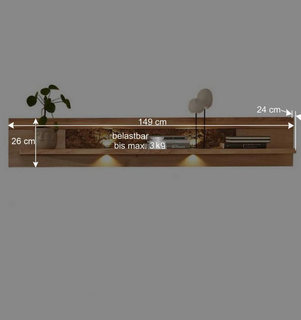 Wohnen Wohnwände<Wohnwand Programm Möbel Set - Cassna (dreiteilig)