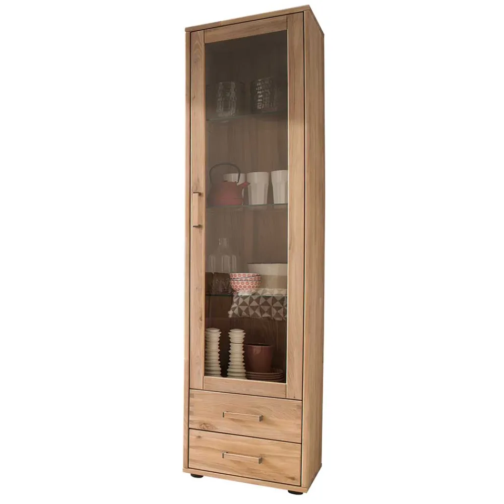 Wohnen Vitrinen<Wohnwand Vitrine in Eiche Bianco - Dulciana