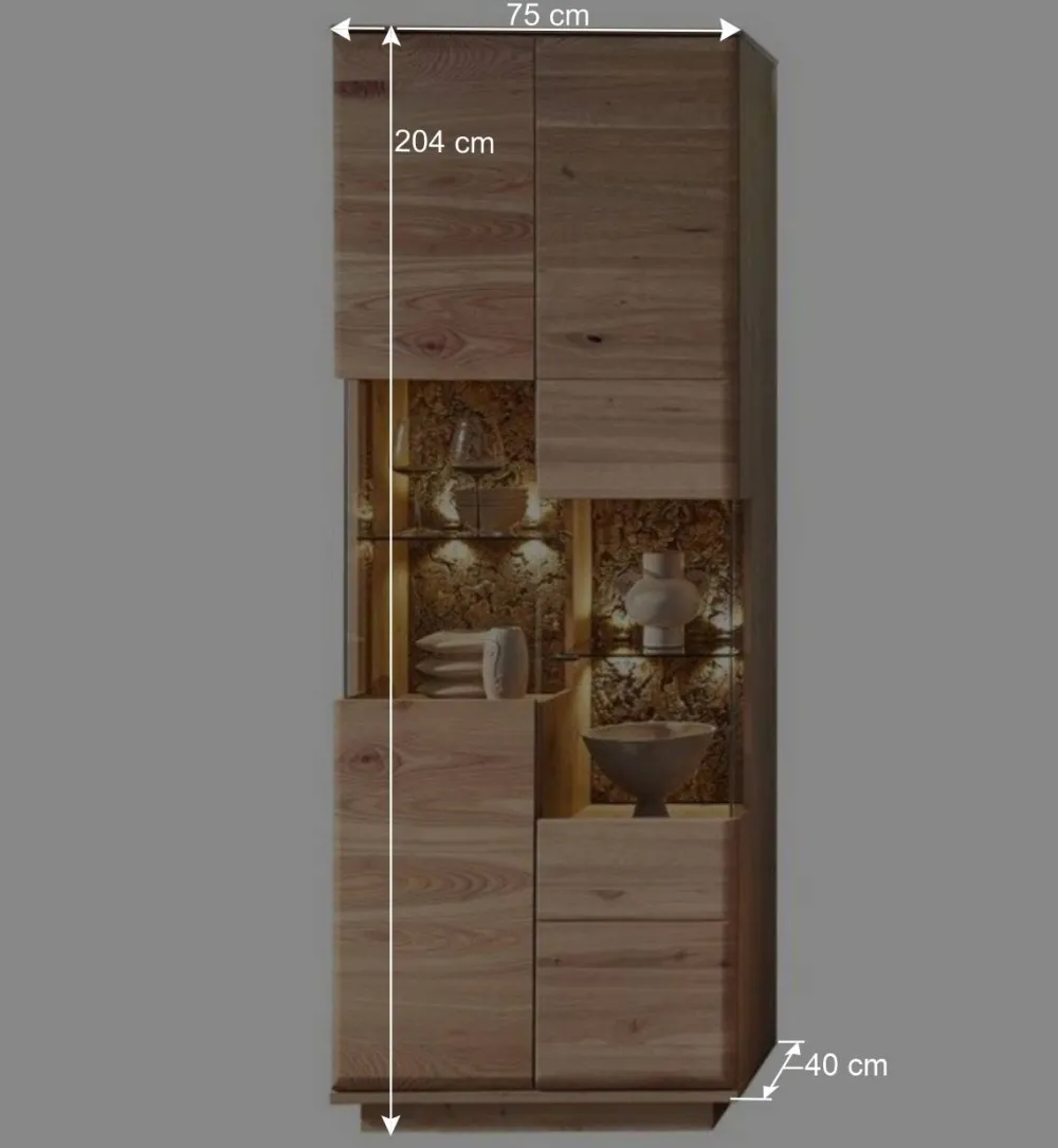 Wohnen Wohnwände<Wohnwand Wohnzimmer-Möbel Set - Cassna (dreiteilig)