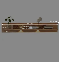 Wohnen Wohnwände<Wohnwand Wohnzimmer-Möbel Set - Cassna (dreiteilig)