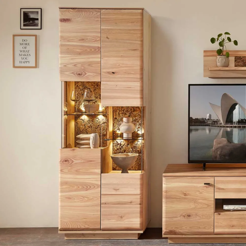 Wohnen Wohnwände<Wohnwand Wohnzimmer-Möbel Set - Cassna (dreiteilig)