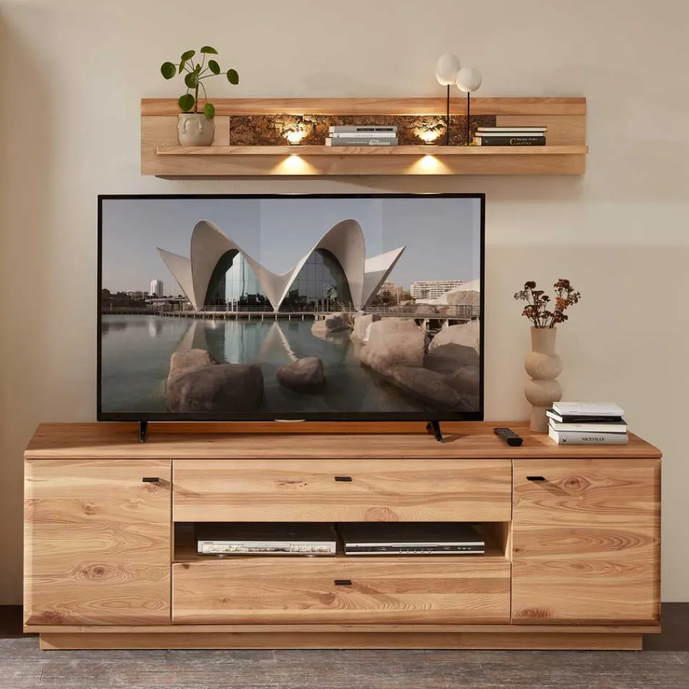 Wohnen Wohnwände<Wohnwand Wohnzimmer-Möbel Set - Cassna (dreiteilig)
