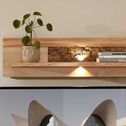 Wohnen Wohnwände<Wohnwand Wohnzimmer-Möbel Set - Cassna (dreiteilig)