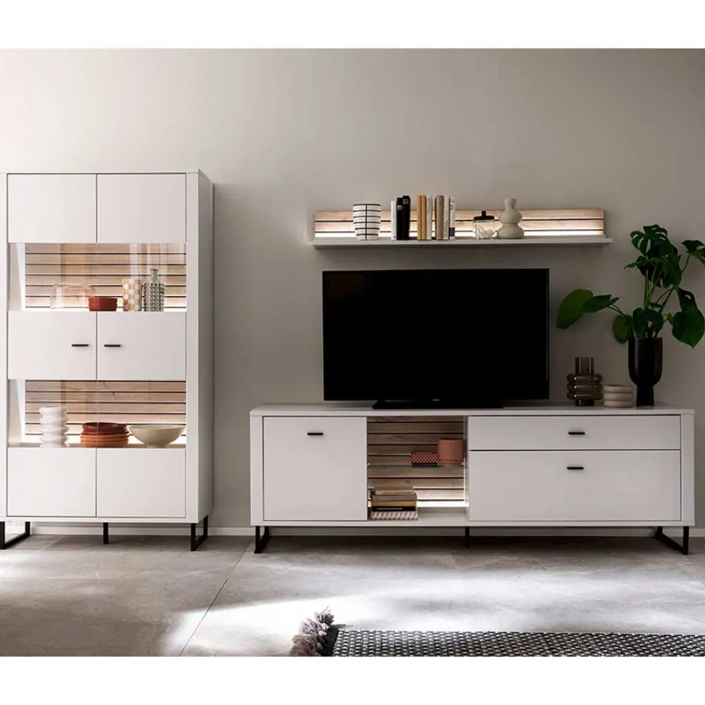 Wohnen Wohnwände<Wohnwandmöbel-Set modern - Varzino (dreiteilig)