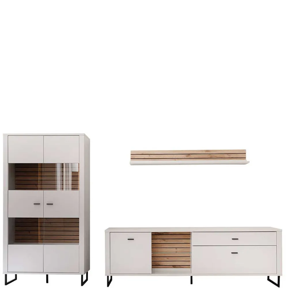 Wohnen Wohnwände<Wohnwandmöbel-Set modern - Varzino (dreiteilig)