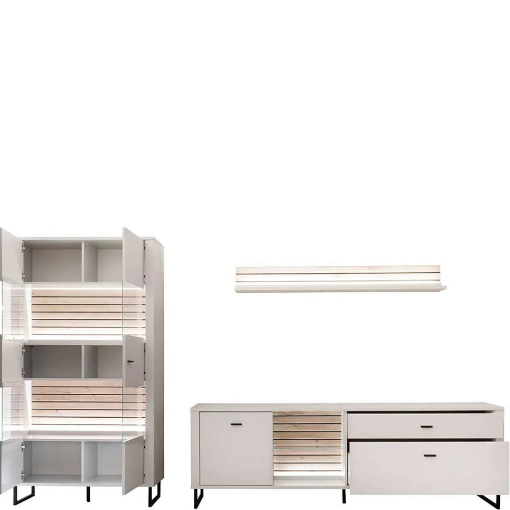 Wohnen Wohnwände<Wohnwandmöbel-Set modern - Varzino (dreiteilig)