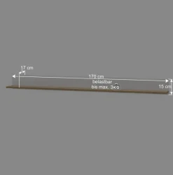 Wohnen Wohnwände<Wohnzimmer Anbauwand 340 cm breit - Nonessia (fünfteilig)