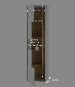 Wohnen Wohnwände<Wohnzimmer Anbauwand 340 cm breit - Nonessia (fünfteilig)