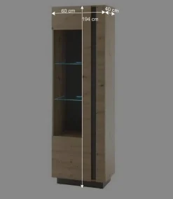 Wohnen Wohnwände<Wohnzimmer Anbauwand 270 cm breit - Lairian (vierteilig)