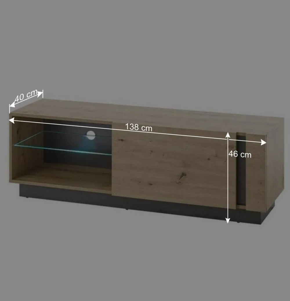 Wohnen Wohnwände<Wohnzimmer Anbauwand 270 cm breit - Lairian (vierteilig)