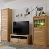Wohnen Wohnwände<Wohnzimmer Anbauwand Croconia aus Wildeiche Massivholz (dreiteilig)