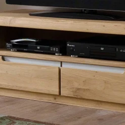 Wohnen Wohnwände<Wohnzimmer Anbauwand Croconia aus Wildeiche Massivholz (dreiteilig)