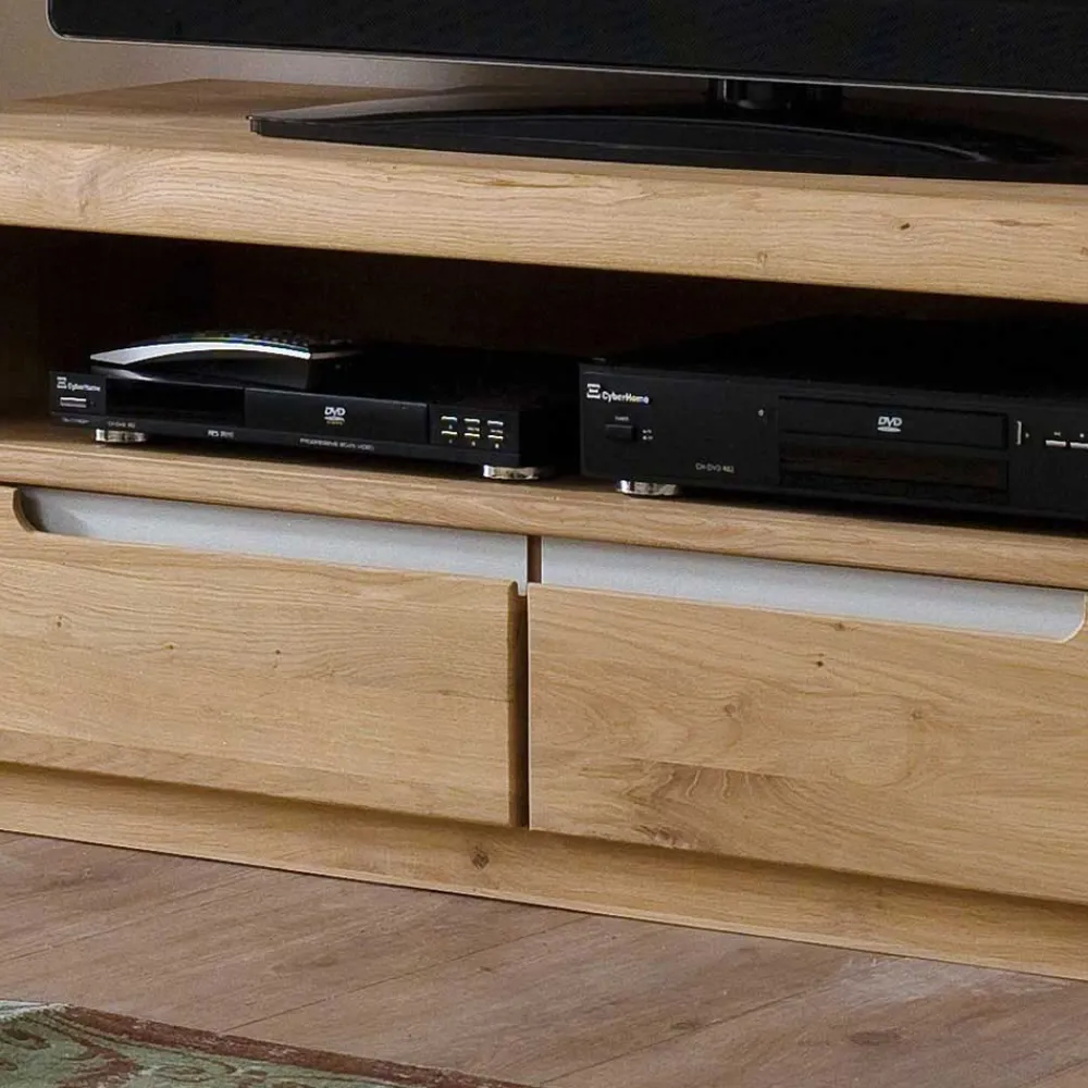 Wohnen Wohnwände<Wohnzimmer Anbauwand Croconia aus Wildeiche Massivholz (dreiteilig)