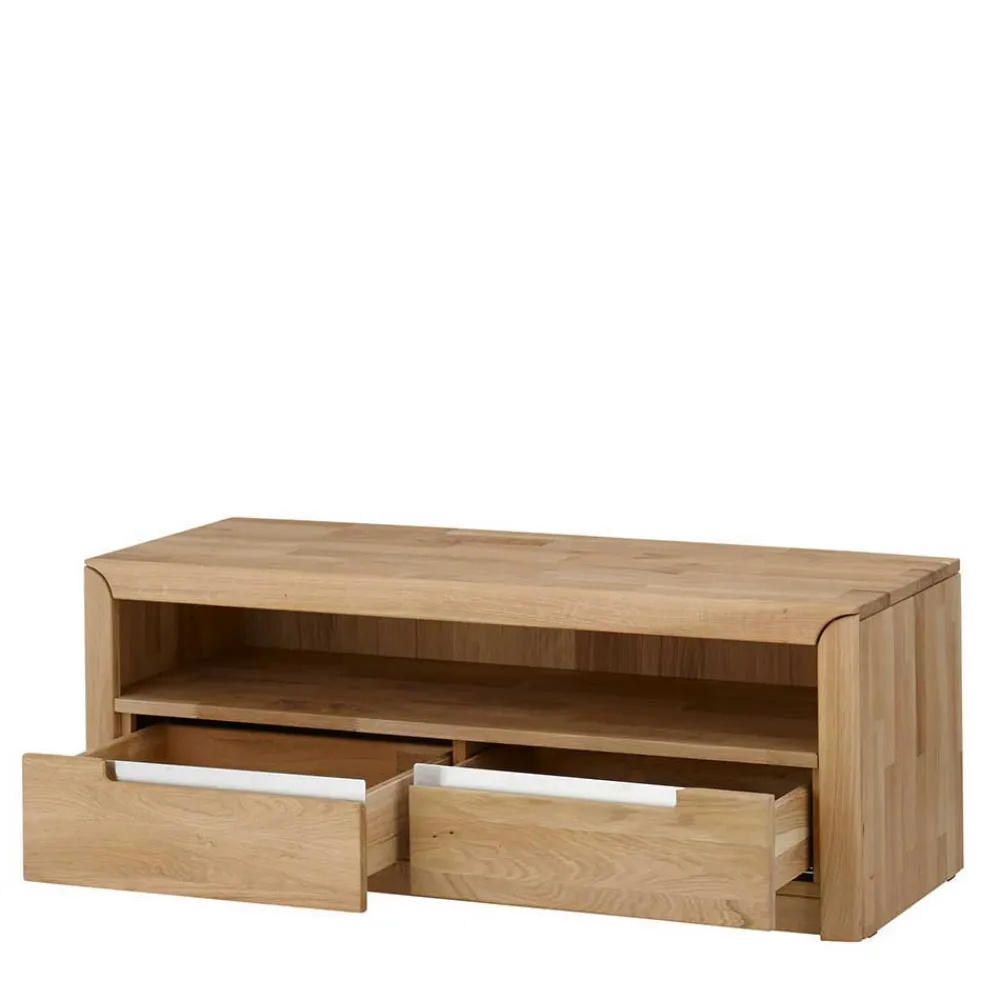 Wohnen Wohnwände<Wohnzimmer Anbauwand Croconia aus Wildeiche Massivholz (dreiteilig)