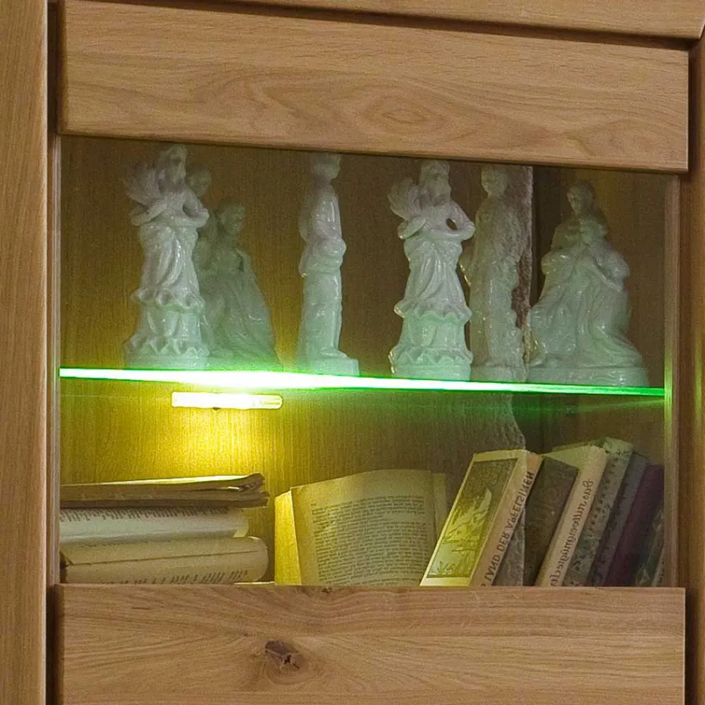 Wohnen Wohnwände<Wohnzimmer Anbauwand Croconia aus Wildeiche Massivholz (dreiteilig)