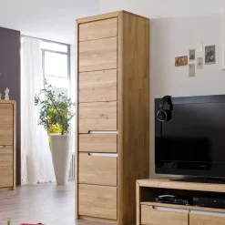 Wohnen Wohnwände<Wohnzimmer Anbauwand Croconia aus Wildeiche Massivholz (dreiteilig)
