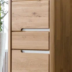 Wohnen Wohnwände<Wohnzimmer Anbauwand Croconia aus Wildeiche Massivholz (dreiteilig)