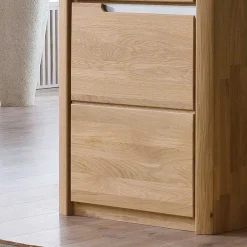 Wohnen Wohnwände<Wohnzimmer Anbauwand Croconia aus Wildeiche Massivholz (dreiteilig)