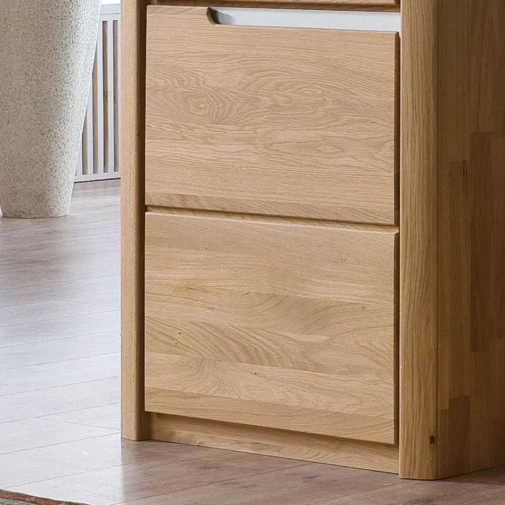 Wohnen Wohnwände<Wohnzimmer Anbauwand Croconia aus Wildeiche Massivholz (dreiteilig)