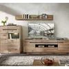 Wohnen Wohnwände<Wohnzimmer Anbauwand Holz Look - Zelio (dreiteilig)