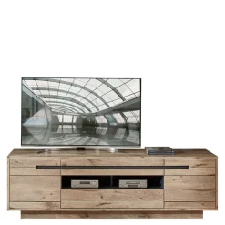 Wohnen Wohnwände<Wohnzimmer Anbauwand Holz Look - Zelio (dreiteilig)