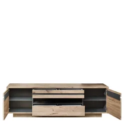 Wohnen Wohnwände<Wohnzimmer Anbauwand Holz Look - Zelio (dreiteilig)