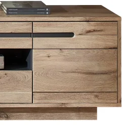 Wohnen Wohnwände<Wohnzimmer Anbauwand Holz Look - Zelio (dreiteilig)